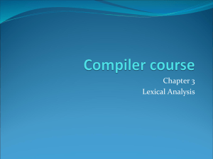 02. Chapter 3 - Lexical Analysis