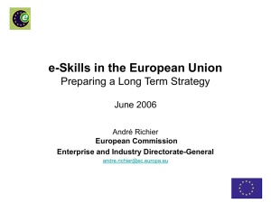 e-Skills in the European Union - Preparing a Long Term