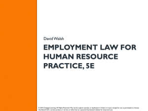 Employment Law for Human Resource Practice