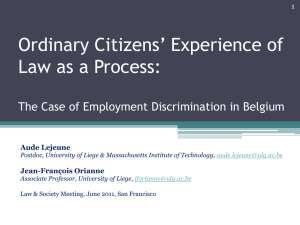 Citizens* experience of law as a process: