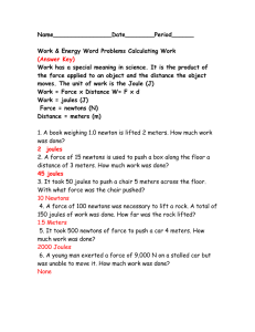 Calculating work worksheet(answer key)