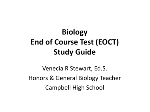 Biology End of Course Test (EOCT) Study Guide