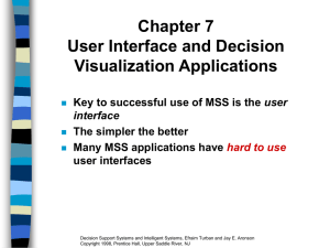 Chapter 7 User Interface and Decision Visualization Applications