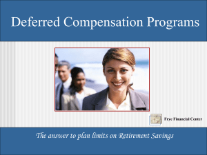 Supplemental Executive Retirement Programs