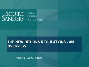 the new options regulations - an overview