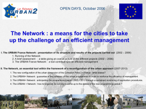 The Network: an essential tool for the cities to take up the challenge