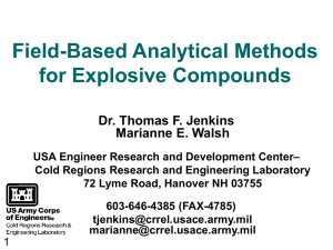 Field-Based Analytical Methods for Explosive Compounds - CLU-IN