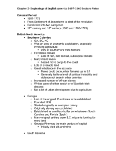 Chapter 2- Beginnings of English America 1607