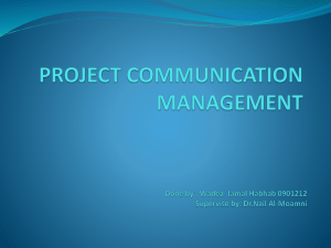PROJECT COMMUNICATION MANAGEMENT