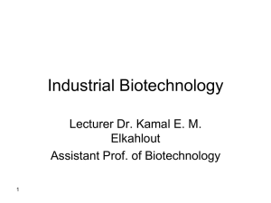 Industrial Biotechnology lesson 4