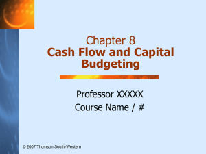 Capital Budgeting Processes And Techniques