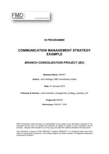 Communication Management Strategy Example