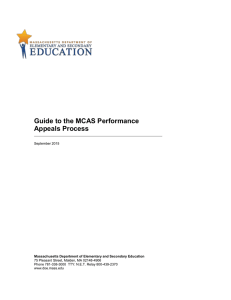 II. Overview of MCAS Performance Appeals