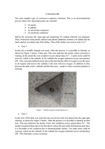Corrosion lab – potfolio task 1