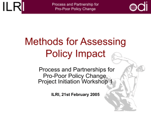 2 - Methods for Assessing Policy Impact