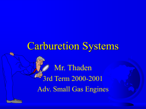 Carburetion Systems Notes