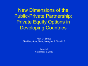 New Dimensions of the Public-Private Partnership