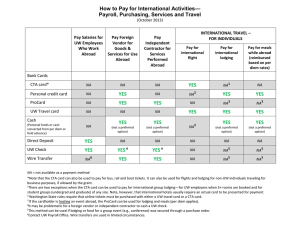 How to Pay for International Activities—Payroll, Purchasing