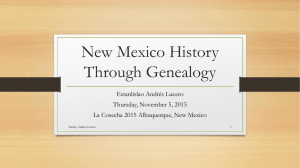New Mexico History Through Genealogy