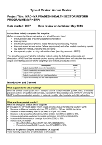 Annual review - Department for International Development