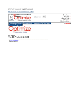 The IT Productivity Gap - MBA6113