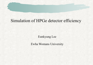 Simulation of HPGe detector efficiency