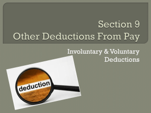 Section 9 Other deductions from Pay - WMAC-APA