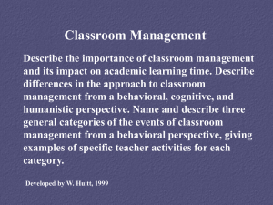 Classroom Management - Educational Psychology Interactive