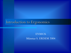 Ergonomics I