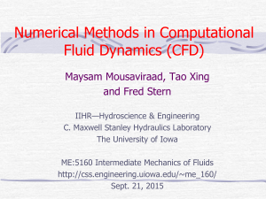 Numerical methods for CFD