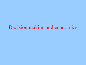 Decision making and economics
