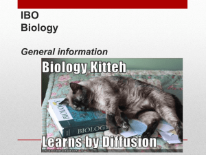 IBO Biology General information