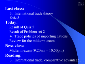 Welcome to International Economics