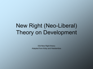 PPT New Right (Neo-Liberal) Theory on