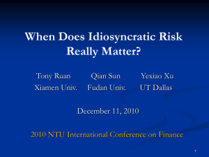 What Is Idiosyncratic Risk?