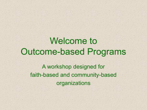 Welcome to Outcome-based Programs