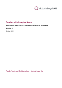 Submission to the Family Law Council's terms of