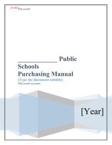 to Purchasing Manual