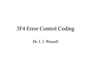 3F4 Error Control Coding
