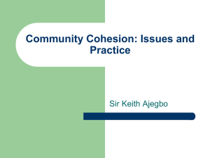 Community Cohesion: Issues and Practice