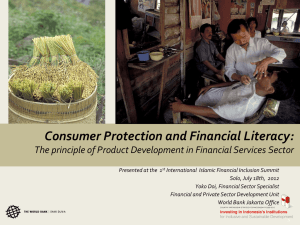 Consumer Protection and Financial Literacy