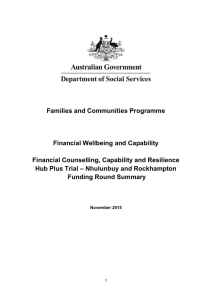 Funding Round Summary - Department of Social Services