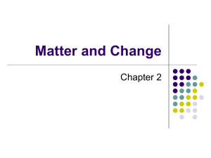 Matter and Change - Miami East Schools