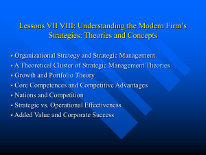 Understanding the Modern Firm's Strategies: Theories and