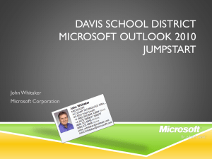 Washoe County School District Microsoft Office 2010 Jumpstart