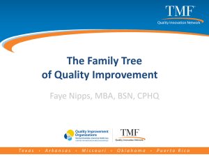The Family Tree of Quality Improvement
