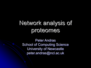 Network analysis of proteomes