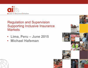 Regulation and Supervision Supporting Inclusive Insurance Markets