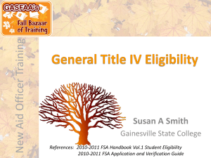 General Title IV Eligibility