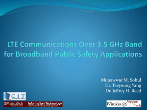 LTE Communications Over 3.5 GHz Band for Broadband Public